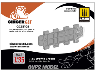 Ginger Cat accessoire GC35105 Chenilles gaufrées T-34 1/35