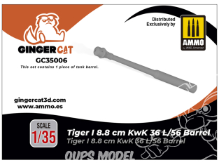 Ginger Cat accessoire GC35006 Canon Tigre I 8.8cm KwK 36 L/56 1/35