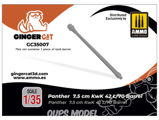 Ginger Cat accessoire GC35007 Canon Panther 7.5cm KwK 42 L/70 1/35