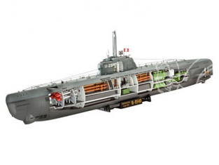 Revell maquette sous marin 05078 U Boat Type XXI avec interieur 1/144