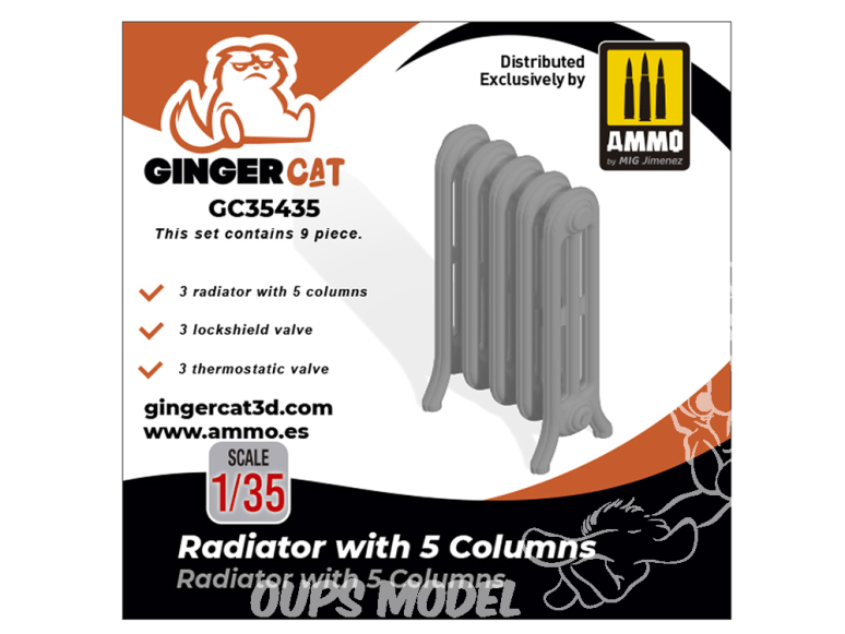 Ginger Cat accessoire GC35435 Radiateur 5 colonnes 1/35