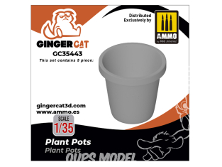 Ginger Cat accessoire GC35443 Pots de fleur x5 1/35