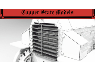 Copper State Models maquettes militaire A35-017 Persiennes de radiateur Ehrhardt pour Ehrhardt 35010 1/35
