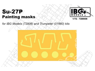 IBG maquette avion 72M005 MASQUES DE PEINTURE Su-27P pour kit IBG et Trumpeter 1/72