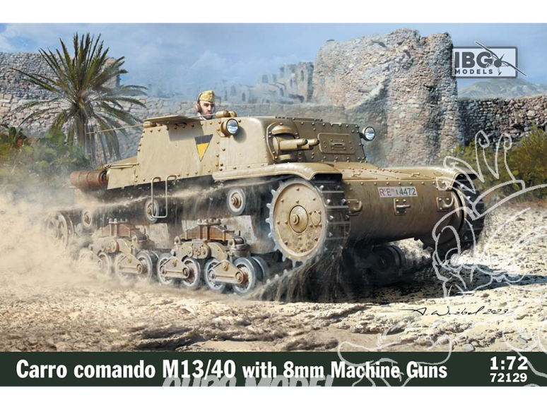 IBG maquette militaire 72129 Carro Comando M13/40 avec mitrailleuses de 8 mm 1/72