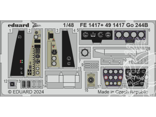 EDUARD photodecoupe avion 491417 Amélioration Go 244B Icm 1/48