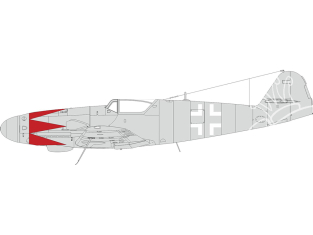Eduard Express Mask EX1010 Tulip pattern & Insignes nationaux Messerschmitt Bf 109K-4 1/48