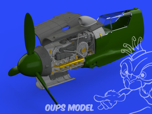 Eduard kit d'amelioration avion brassin 648465 Moteur Messerschmitt Bf 109G-10 WNF Eduard 1/48