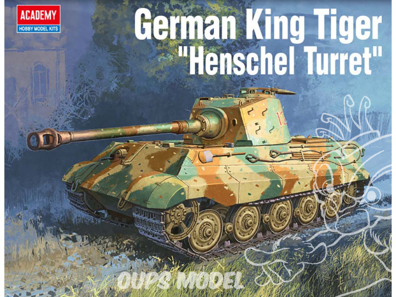 Academy maquette militaire 13423 King Tiger Allemand Tourelle Henschel 1/72