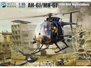 Kitty Hawk maquette hélicoptère kh50003 AH-6J/MH-6J "LITTLE BIRD NIGHTSTALKERS" SOMALIE (Mogadiscio) 1993 1/35