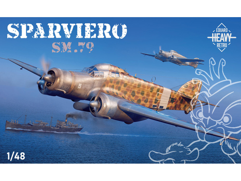 EDUARD maquette avion 11179 SPARVIERO SM.79 Edition Limitée Eduard Heavy Retro 1/48