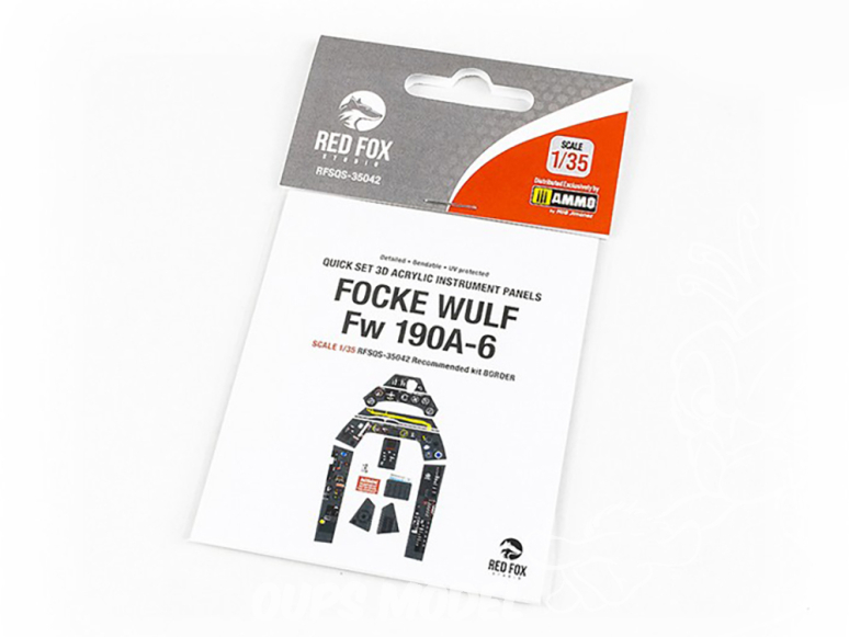 Red Fox Studio Tableaux de bord 3D avion RFQS-35042 Focke Wulf Fw 190A-6 Border Model 1/35