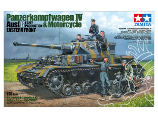 tamiya maquette militaire 25209 CHAR PANZERKAMPFWAGEN IV Ausf.G EARLY ET ENSEMBLE DE MOTOS FRONT DE L'EST 1/35