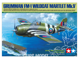 TAMIYA maquette avion 61126 GRUMMAN FM-1 WILDCAT/MARTLET Mk.V 1/48