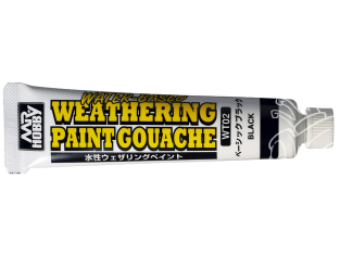 Mr Hobby WT02 Weathering Paint Gouache peinture patinable à base d'eau Noir