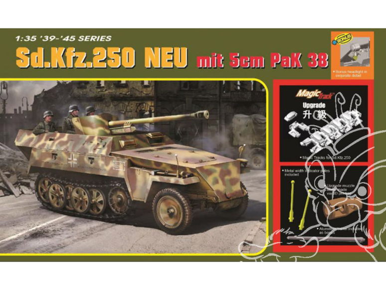 Dragon maquette militaire 6884 Sd.Kfz.250 NOUVEAU avec 5cm PaK 38 1/35