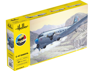 Heller maquette avion 35272 STARTER KIT C-47 DAKOTA inclus peintures principale colle pinceau 1/72