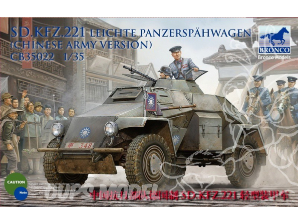 Bronco maquette militaire 35022 Sd.Kfz 221 Armée Chinoise 1939 1/35
