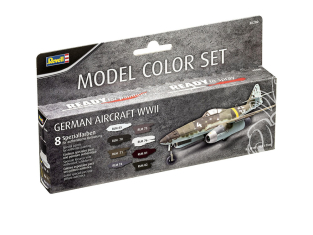 lot peinture revell 36200 Model Color - Aviation allemande WWII (8x 18ml) Peinture de modélisme Revell à base d'eau