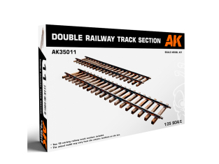 AK interactive ak35011 VOIE FERROVIAIRE DOUBLE SECTION 1/35