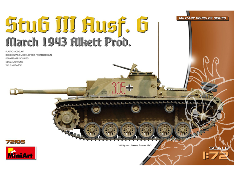 Mini Art maquette militaire 72105 StuG III Ausf. G March Production 1943 1/72