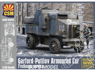 Copper State Models maquettes militaire 35014 Voiture blindée Garford-Putilov, service des corps francs 1/35