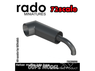 Rado miniatures accessoire RDM72S03 Hetzer silencieux type Late 1/72
