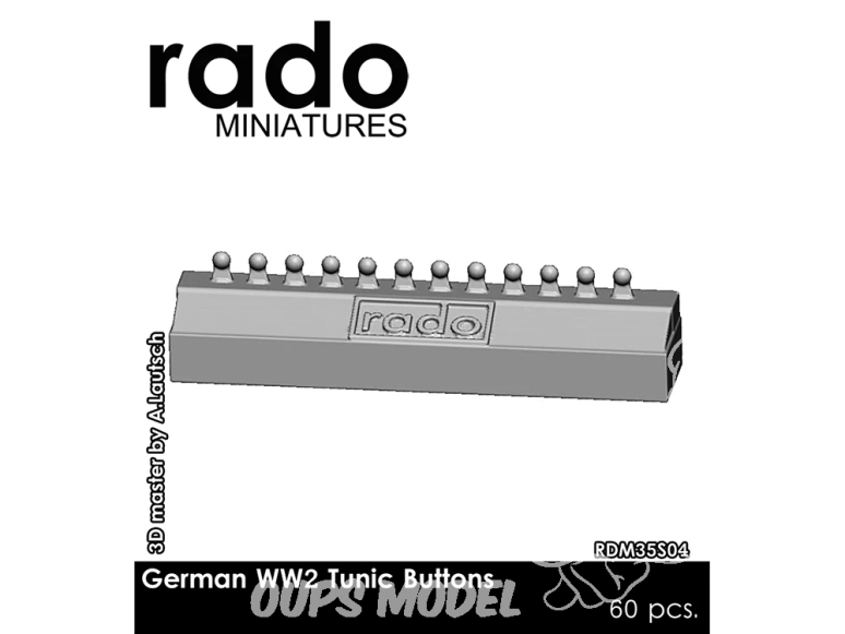 Rado miniatures accessoire RDM35S04 Boutons tunique Allemande WWII 1/35