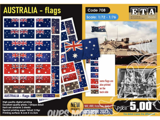 ETA diorama 708 Drapeaux Australiens 1/72 1/76