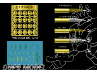 afv club maquette militaire 35030 MUNITIONS US 105mm HOWITZER 1/35