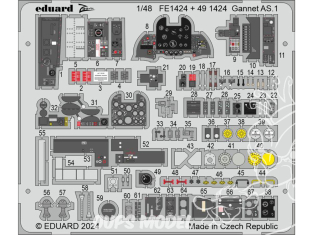 EDUARD photodecoupe avion 491424 Amélioration Gannet AS.1 Airfix 1/48