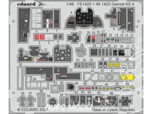 EDUARD photodecoupe avion FE1425 Zoom amélioration Gannet AS.4 Airfix 1/48