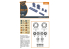 Clear Prop kit d&#039;amelioration avion CPA48035 Jeu de roues Mirage-2000 1/48