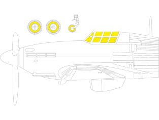 Eduard Express Mask EX1015 Hurricane Mk.IIb TFace Arma Hobby 1/48