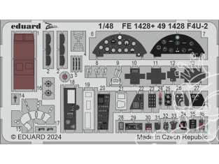 EDUARD photodecoupe avion 491428 Amélioration F4U-2 Magic Factory 1/48