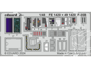 EDUARD photodecoupe avion FE1420 Zoom amélioration F-35B Tamiya 1/48