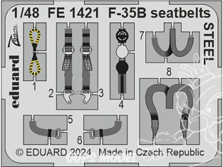 EDUARD photodecoupe avion FE1421 Harnais métal F-35B Tamiya 1/48