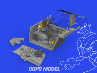 Eduard kit d'amelioration avion brassin Print 648977 Cockpit Messerschmitt Bf 109G-10 WNF Eduard 1/48