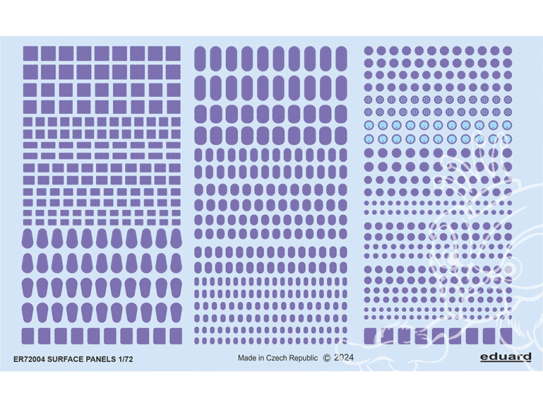 Eduard décalques ER72004 Panneaux de surface en relief - Surface panels 1/72