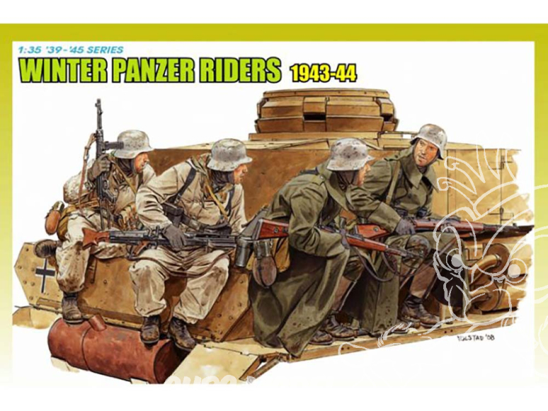 dragon maquette militaire 6513 Infanterie Panzer sur char hiver 1943-44 1/35