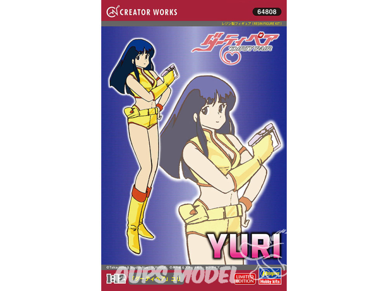 Hasegawa maquette figurine 64808 Creator Works Yuri Tiré de l'anime "Dirty Pair" 1/12