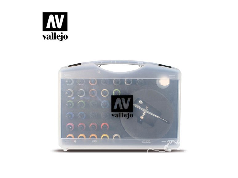 Vallejo Malette Game Air 72871 Couleurs de base Game Air 29 x 17ml + Aerographe Ultra Harder & Steenbeck