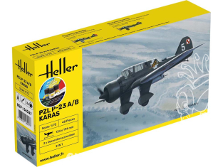 Heller maquette avion 56247 STARTER KIT KIT PZL 23 Karas inclus peintures principale colle pinceau 1/72