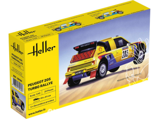 HELLER maquette voiture 80189 Peugeot 205 Turbo Rally 1/43