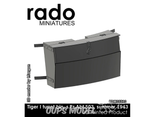 Rado miniatures accessoire RDM35S12 Bac tourelle Tigre I s.Pz.Abt.503 Ete 1943 1/35