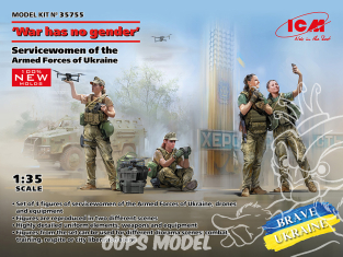 Icm maquette figurine 35755 La guerre n’a pas de genre » Femmes militaires des forces armées ukrainiennes 1/35