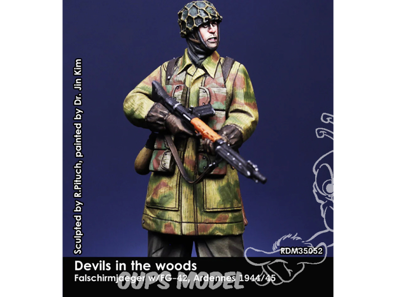 Rado miniatures figurines RDM35052 Diables dans les bois - Falschirmjaeger w/FG-42 - Ardennes 1944/45 1/35