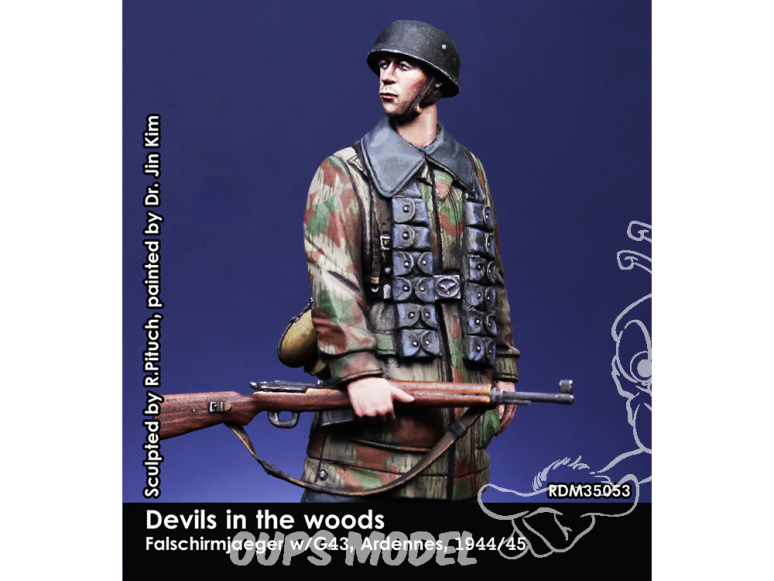 Rado miniatures figurines RDM35053 Diables dans les bois - Falschirmjaeger w/G-43 - Ardennes 1944/45 1/35