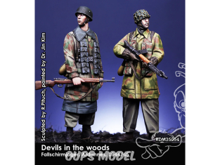 Rado miniatures figurines RDM35054 Diables dans les bois - Falschirmjaeger - Hiver 1944/45 1/35