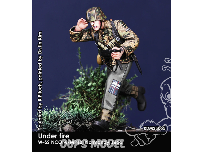 Rado miniatures figurines RDM35055 Sous le feu - Waffen SS NCO w/MP40 - Normandie 1944 1/35